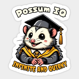 Graduation Possum Sticker